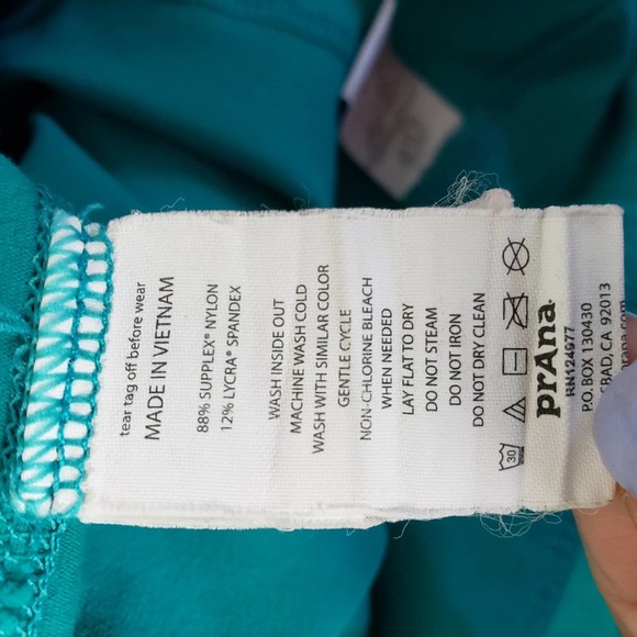 Prana Prism Capri Leggings Green Small - Picture 8 of 8